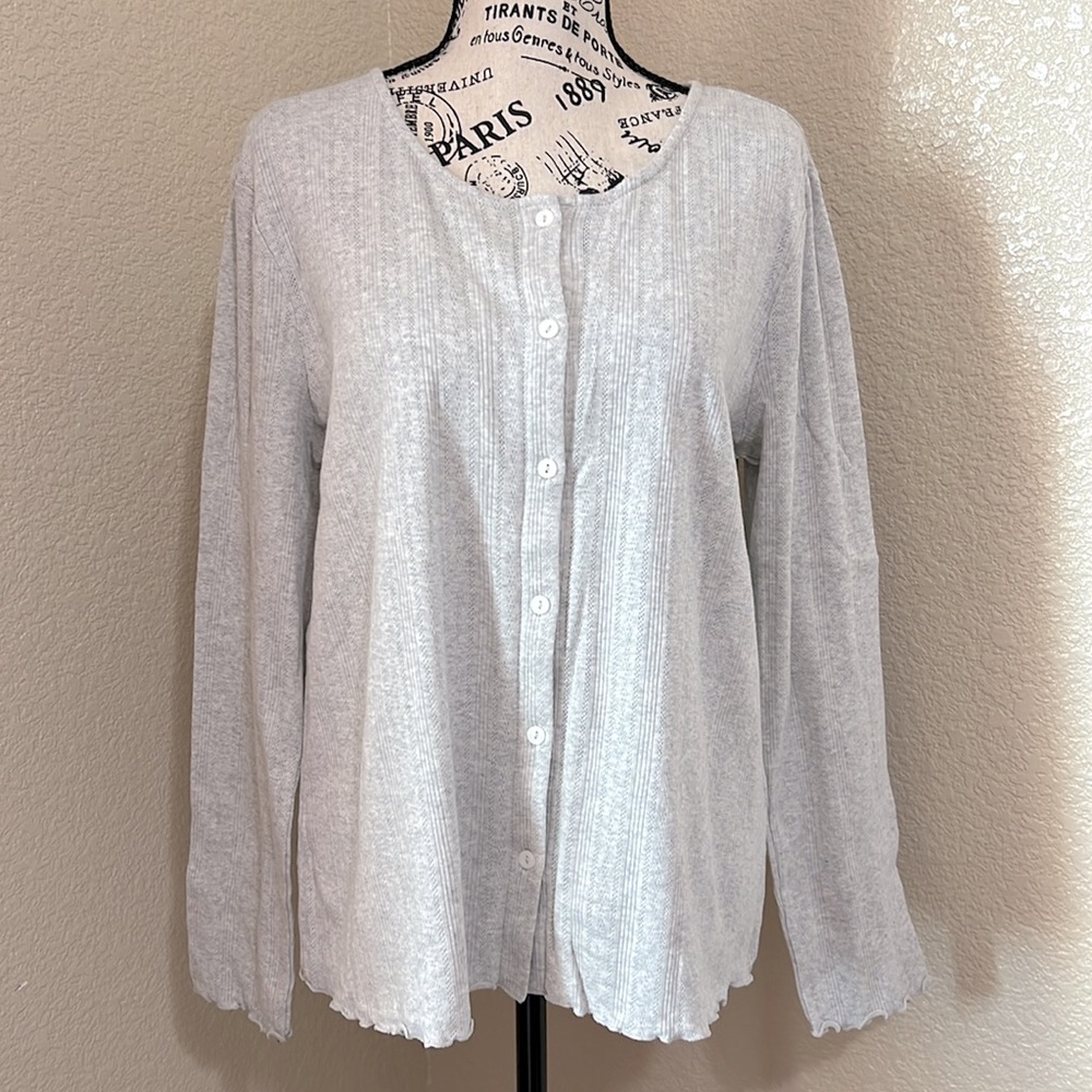 Charter Club Casual 100% Cotton Long Sleeve Shirt